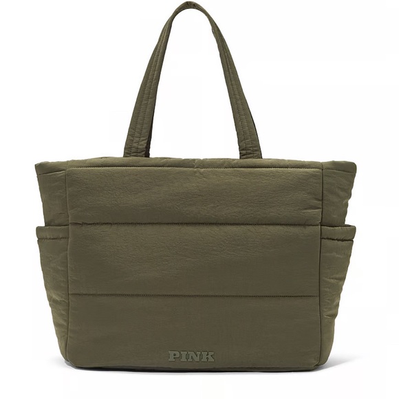 Pink VS Quilted Puffer Large Tote NWT - Picture 5 of 5